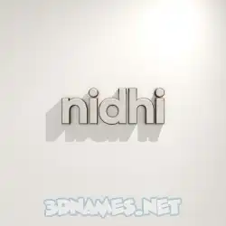 nidhi in White Logo Warm style - 3D name wallpaper