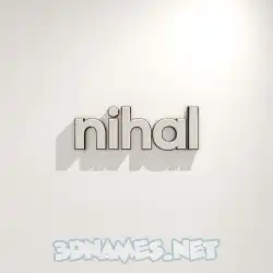 nihal in White Logo Warm style - 3D name wallpaper