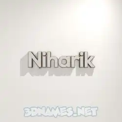 niharik in White Logo Warm style - 3D name wallpaper