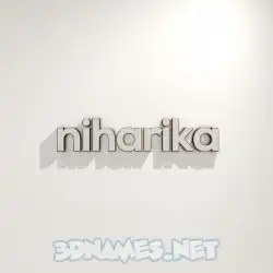 niharika in White Logo Warm style - 3D name wallpaper