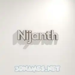 nijanth in White Logo Warm style - 3D name wallpaper