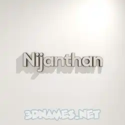 nijanthan in White Logo Warm style - 3D name wallpaper