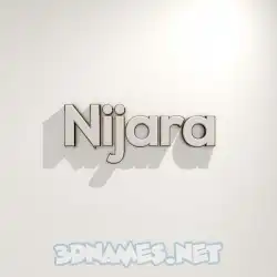 nijara in White Logo Warm style - 3D name wallpaper