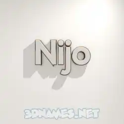 nijo in White Logo Warm style - 3D name wallpaper
