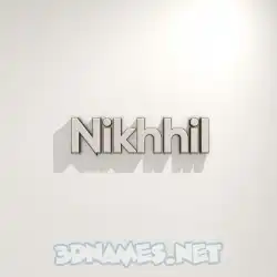 nikhhil in White Logo Warm style - 3D name wallpaper