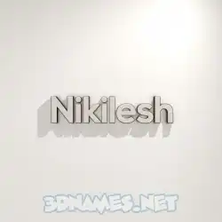 nikilesh in White Logo Warm style - 3D name wallpaper