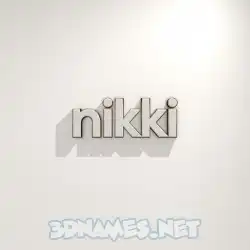 nikki in White Logo Warm style - 3D name wallpaper