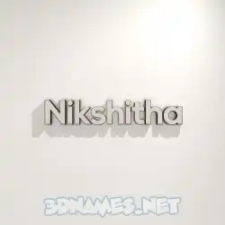 nikshitha in White Logo Warm style - 3D name wallpaper