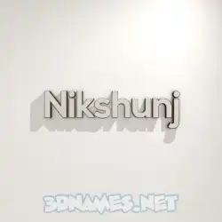 nikshunj in White Logo Warm style - 3D name wallpaper