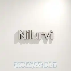 nilurvi in White Logo Warm style - 3D name wallpaper