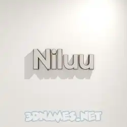 niluu in White Logo Warm style - 3D name wallpaper