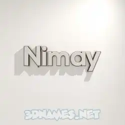 nimay in White Logo Warm style - 3D name wallpaper