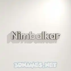nimbalkar in White Logo Warm style - 3D name wallpaper