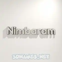 nimbaram in White Logo Warm style - 3D name wallpaper