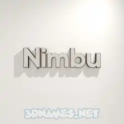 nimbu in White Logo Warm style - 3D name wallpaper