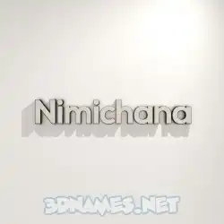 nimichana in White Logo Warm style - 3D name wallpaper