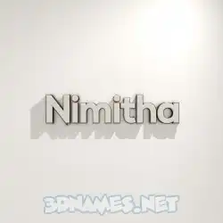 nimitha in White Logo Warm style - 3D name wallpaper