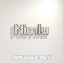 nimlu in White Logo Warm style - 3D name wallpaper