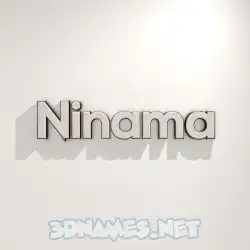 ninama in White Logo Warm style - 3D name wallpaper