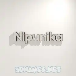 nipunika in White Logo Warm style - 3D name wallpaper