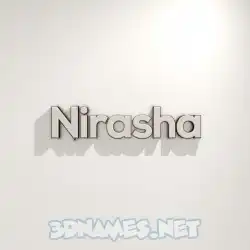 nirasha in White Logo Warm style - 3D name wallpaper
