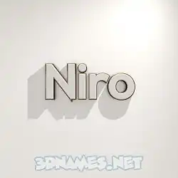 niro in White Logo Warm style - 3D name wallpaper