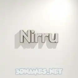 nirru in White Logo Warm style - 3D name wallpaper