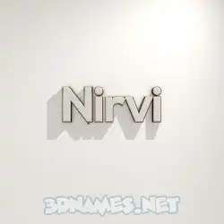nirvi in White Logo Warm style - 3D name wallpaper
