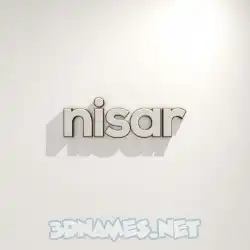 nisar in White Logo Warm style - 3D name wallpaper