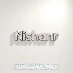 nishanr in White Logo Warm style - 3D name wallpaper