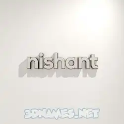 nishant in White Logo Warm style - 3D name wallpaper