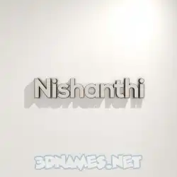 nishanthi in White Logo Warm style - 3D name wallpaper