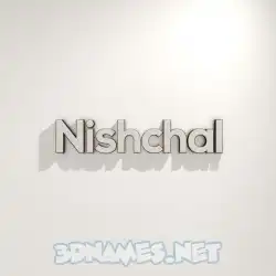 nishchal in White Logo Warm style - 3D name wallpaper