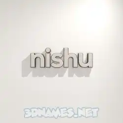 nishu in White Logo Warm style - 3D name wallpaper
