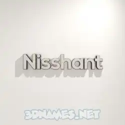 nisshant in White Logo Warm style - 3D name wallpaper