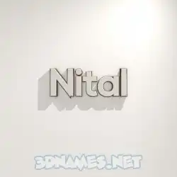 nital in White Logo Warm style - 3D name wallpaper