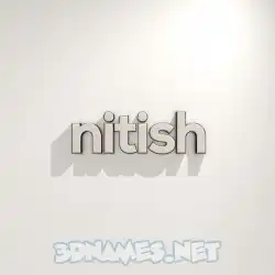 nitish in White Logo Warm style - 3D name wallpaper