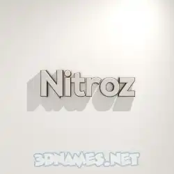 nitroz in White Logo Warm style - 3D name wallpaper