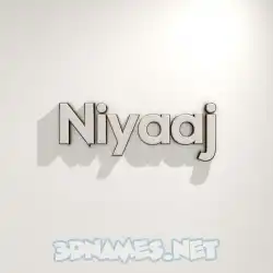 niyaaj in White Logo Warm style - 3D name wallpaper