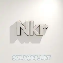 nkr in White Logo Warm style - 3D name wallpaper