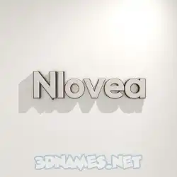 nlovea in White Logo Warm style - 3D name wallpaper