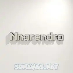 nnarendra in White Logo Warm style - 3D name wallpaper