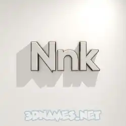 nnk in White Logo Warm style - 3D name wallpaper