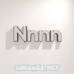 nnnn in White Logo Warm style - 3D name wallpaper