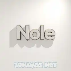nole in White Logo Warm style - 3D name wallpaper