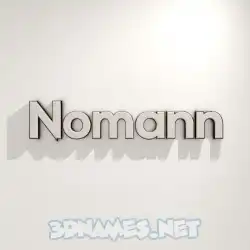 nomann in White Logo Warm style - 3D name wallpaper