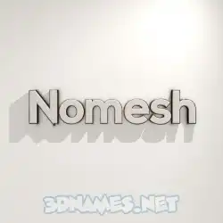 nomesh in White Logo Warm style - 3D name wallpaper