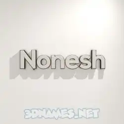 nonesh in White Logo Warm style - 3D name wallpaper