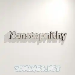nonstopnithy in White Logo Warm style - 3D name wallpaper