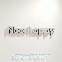 noorhappy in White Logo Warm style - 3D name wallpaper